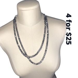 Crystal long necklace